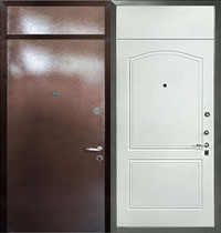 Дверь с покрытием порошковым со вставкой  + МДФ с вставкой